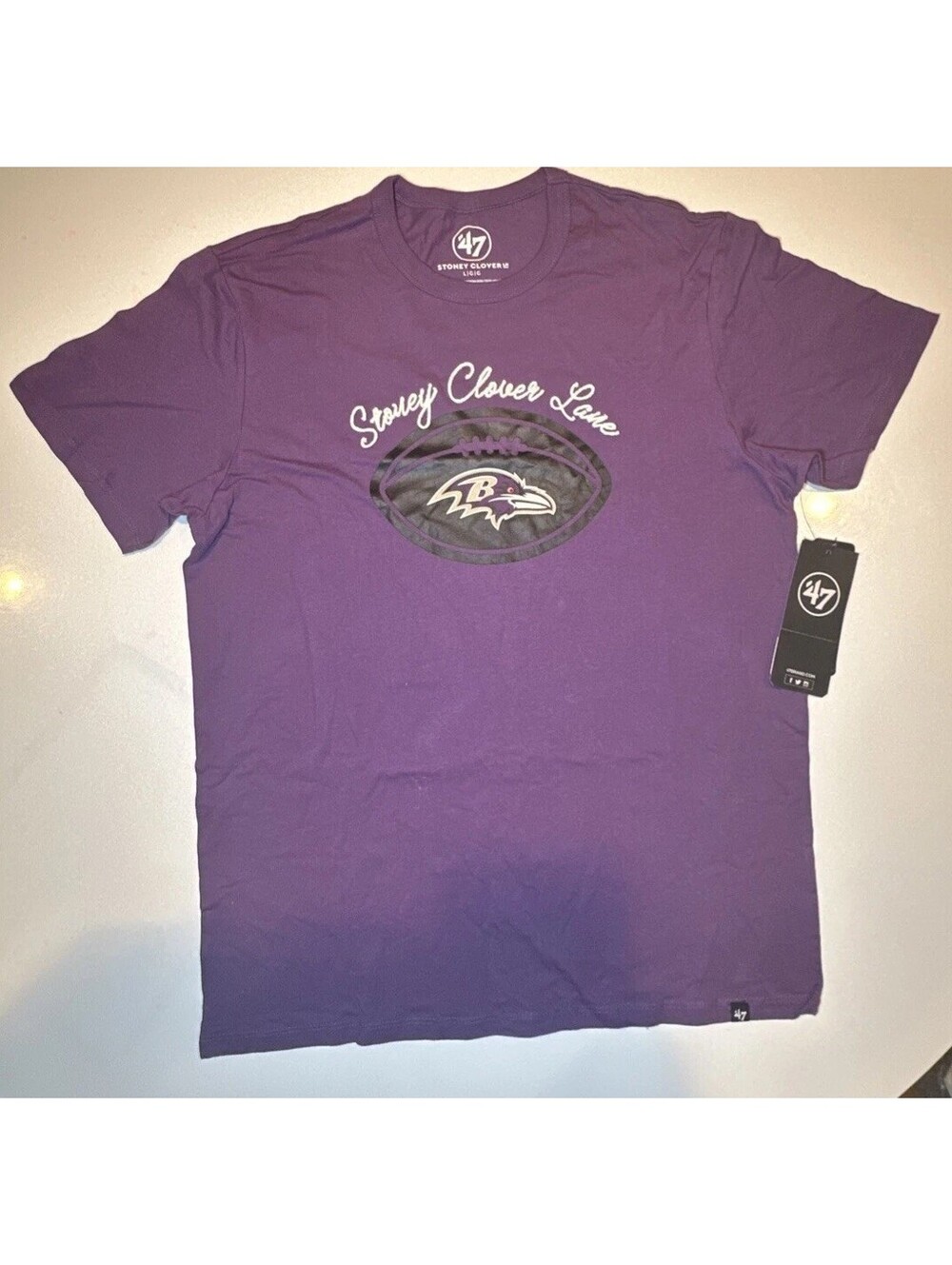 47’ Brand Stoney Clover Lane NFL Baltimore Ravens T-shirt- Purple Size L - NWT!